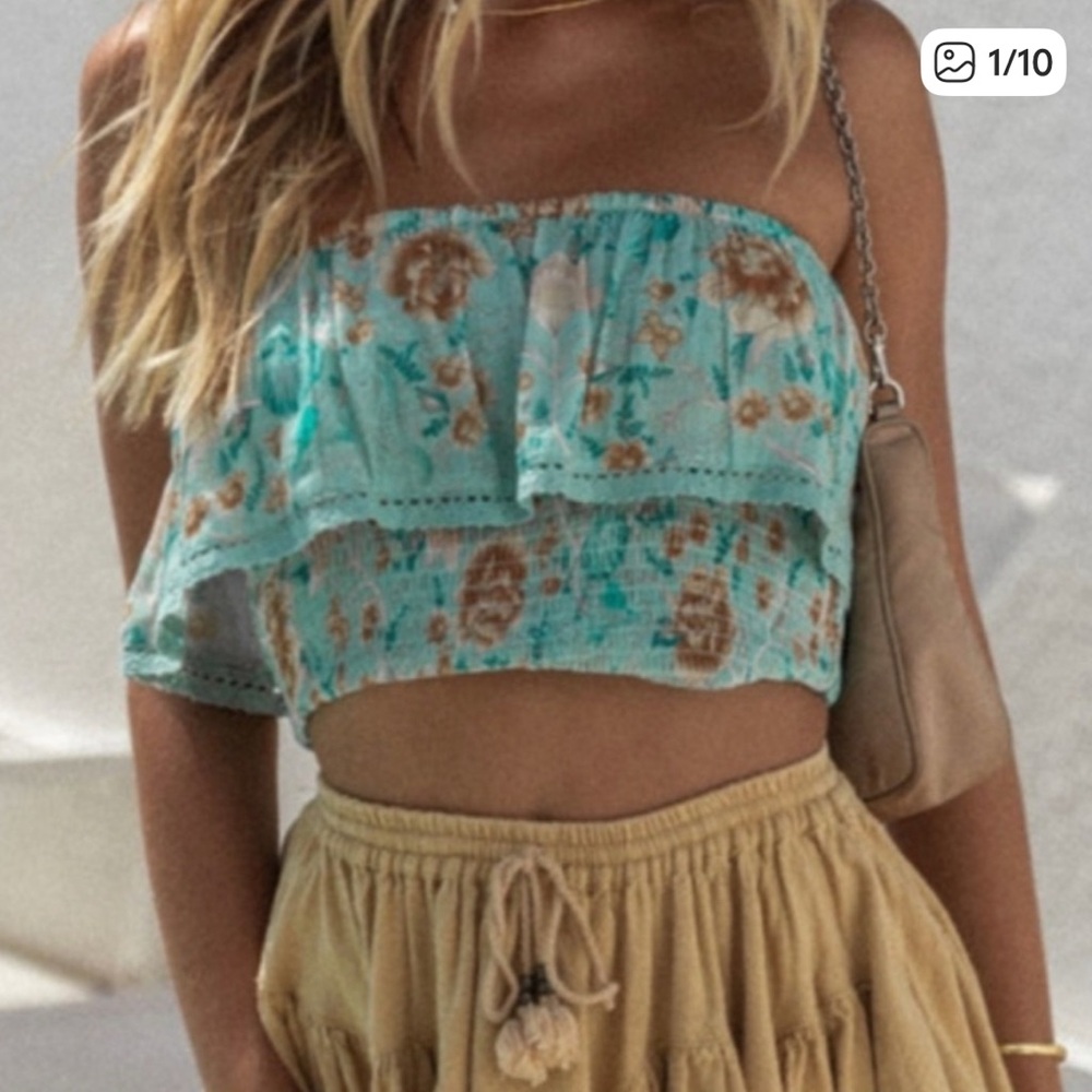 Spell Seashell Crop Top Size Small